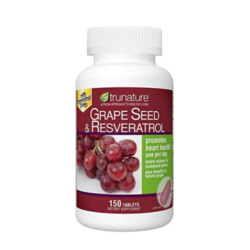 Trunature Grape Seed & Resveratrol 150 Softgels, Bottle