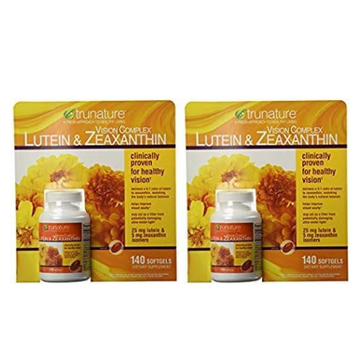 Trunature Vision Complex Lutein and Zeaxanthin Supplement, 140 Count (2 Packs)